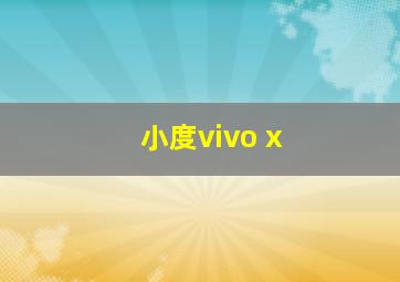 小度vivo x